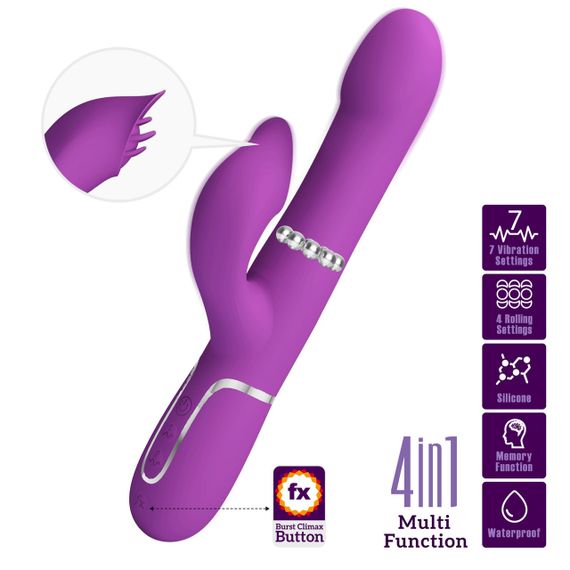 Вібромасажор із поступальним рухом серії Pretty Love — Falin Twinkled Tenderness Violet, 7 vibration sexstyle | Зображення 1