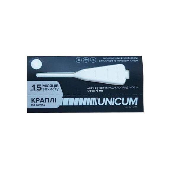 Капли от блох и клещей для собак весом 30-60 кг Unicum premium, 3 пип | Зображення 1