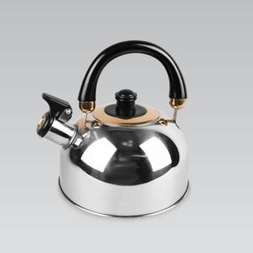Чайник 1.6 л Maestro Basic MR-1300-BLACK из нержавеющей стали со свистком для всех типов плит