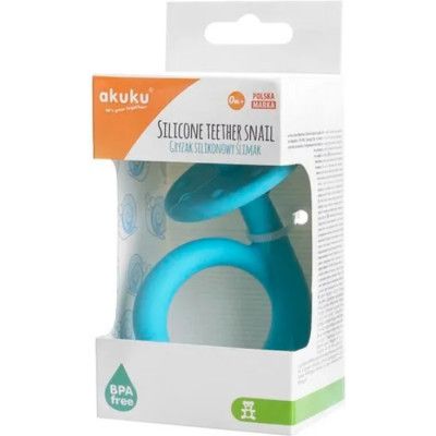 Прорезыватель Akuku силиконовый Улитка, синий (A0114) | Зображення 1