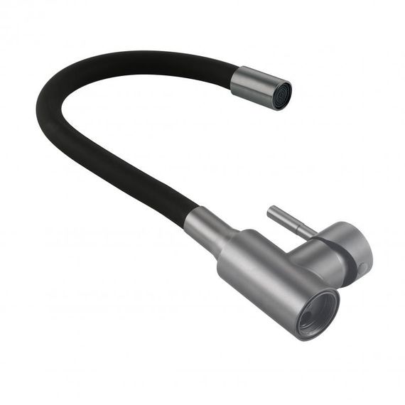 Змішувач для кухні Lidz Aria 015F3 (k35) з гнучким виливом LDARI015F3BGRP49564 Graphite/Black | Зображення 6