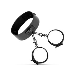 Наручники з нашийником Bedroom Fantasies Collar & Cuffs Чорний One Size