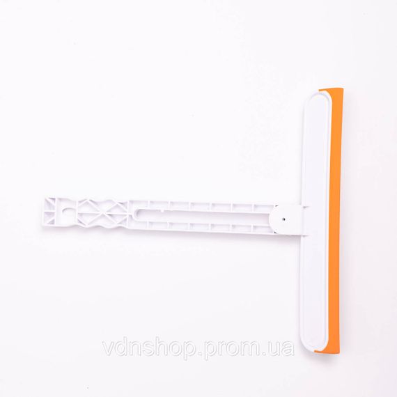 Скребок для миття скла складний з абразивною губкою та гумовим лезом для вікон дзеркал душу Помаранчевий HP-35015-27O | Зображення 3