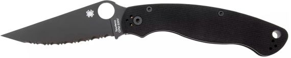 Ніж Spyderco Military 2 Black Blade Serrated