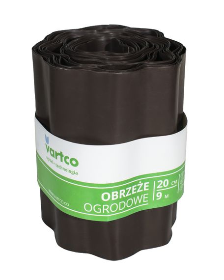 Бордюрная  лента 20 см 9 метров коричневая VARTCO (Польша) садовая пластиковая | Зображення 4