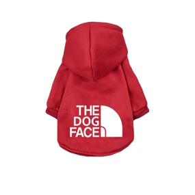 Толстовка для собак с капюшоном красная с белым the dog face XL