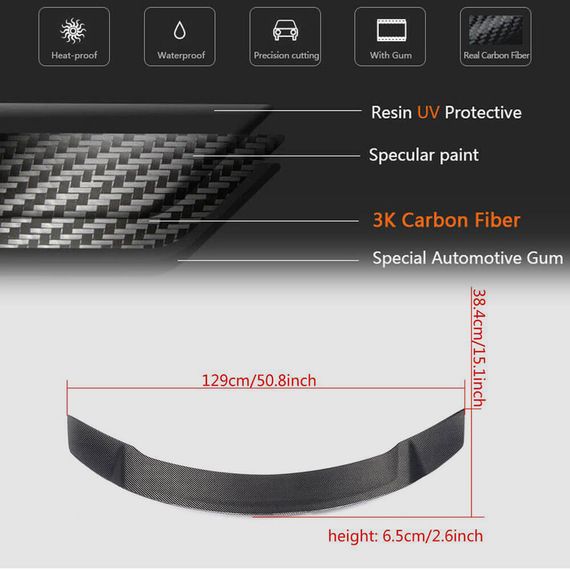 Спойлер V1 (для SD 2015-2019, Карбон) для Mercedes C-сlass W205 рр | Зображення 6