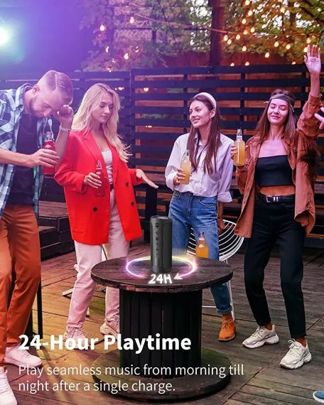Портативний динамік Bluetooth із супербасом бездротового динаміка AUKTECH Bluetooth 5.0, гучніший стереозву | Зображення 8