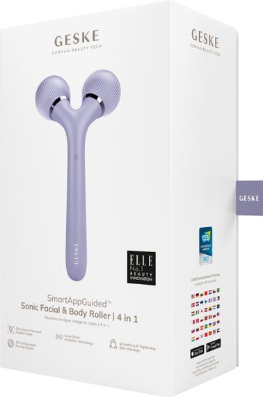 Електронний ультразвуковий ролик для обличчя та тіла GESKE Sonic Facial&Body Roller 4в1 violet | Зображення 7