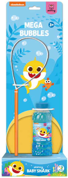 Мильні бульбашки Dodo Mega Bubbles Baby Shark 450 мл з тарілочкою | Зображення 1