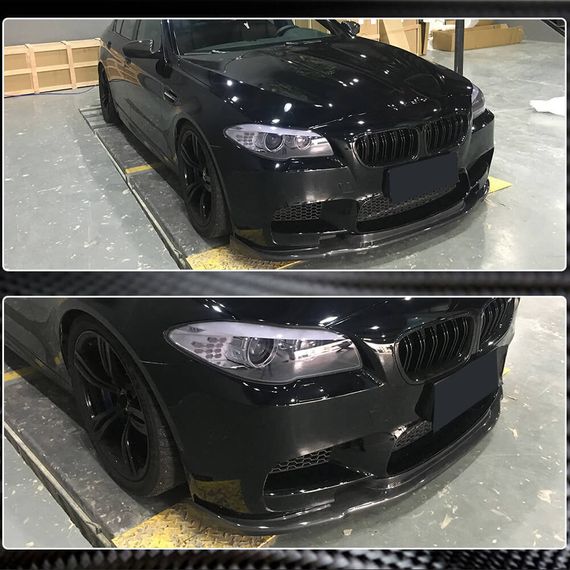 Накладка на передній бампер Lip V3 (для F10 M5, Карбон) для BMW 5 серія F-10/11/07 2010-2016 рр | Зображення 3