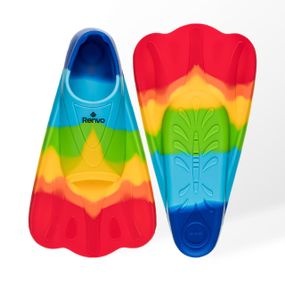 Короткі ласти для тренування в басейні Renvo Criz із закритою п'ятою Різнокольоровий 33-35 (SF120-45 33-35)