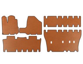 Килимки EVA (3 ряди, Помаранчевий) для Toyota Sienna 2003-2009 рр