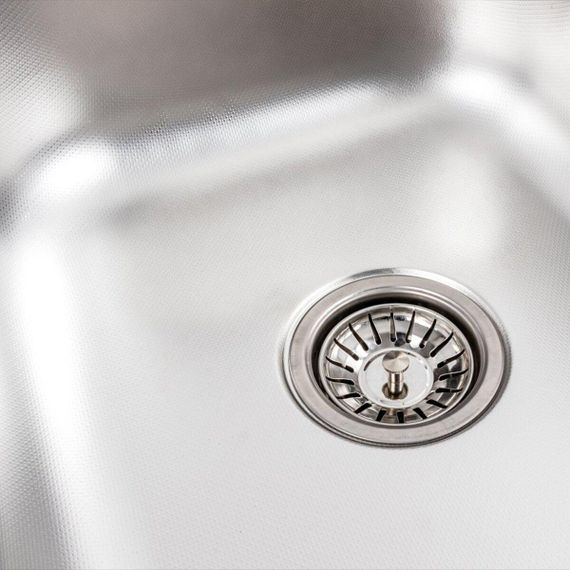 Кухонна мийка з нержавіючої сталі Platinum 9550В ДЕКОР (0,8/180 мм) | Зображення 1