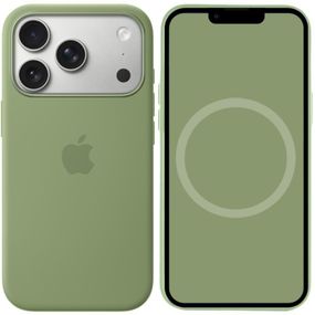 Чохол Silicone case (AAA) with Magsafe and Animation для Apple iPhone 17 Pro Max (6.9") Light Moss