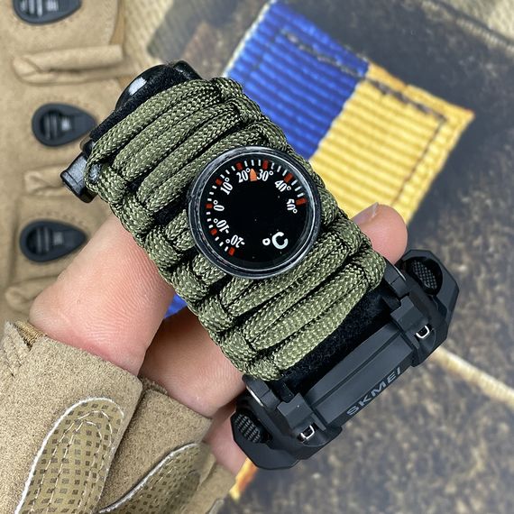Чоловічий годинник Skmei 1356AGPK Army Green Tactic Compass | Зображення 4