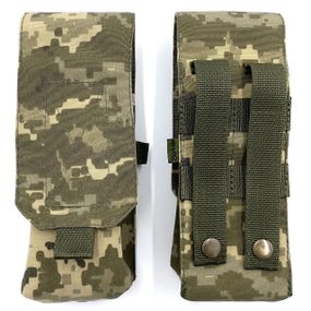 Подсумок на два магазина АК-2 Пиксель ММ-14 (olive) Oxford 1000D Molle закрытый
