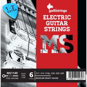 Струни для електрогітари Gallistrings MS1149 (.011-.049), REGULAR HEAVY, Steel