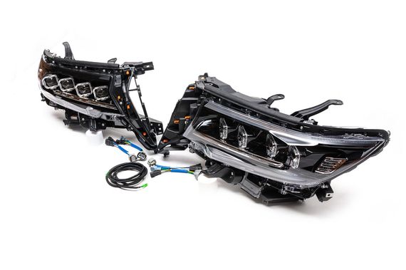 Передняя оптика Lexus-design 4-LED (2017-2024, 2 шт) для Toyota Land Cruiser Prado 150 | Зображення 5