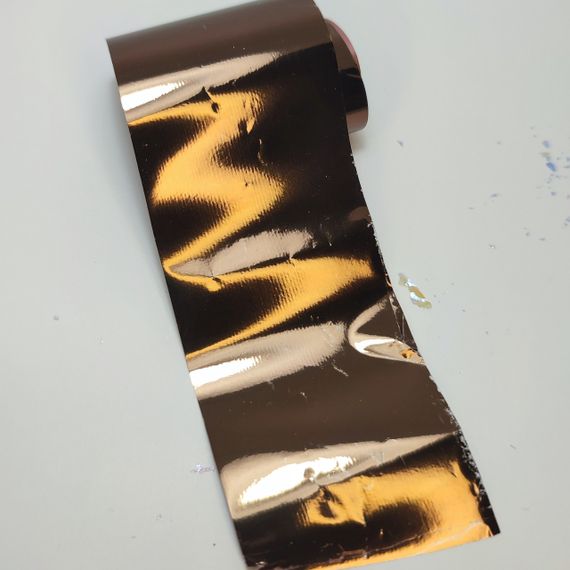 Фольга коричнева для дизайну нігтів (4х50см)