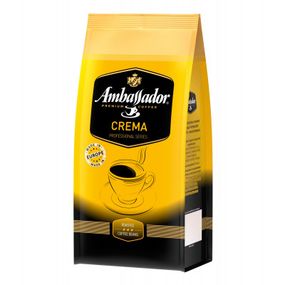 Кофе Ambassador в зернах 1000г пакет, "Crema" (am.52081) - Топ Продаж!
