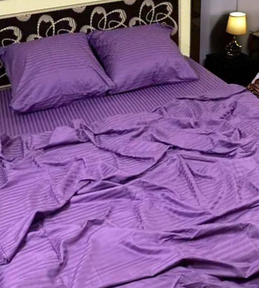 Комплект постільної білизни сімейний MakSon Elegant Purple, страйп-сатин, 100% бавовна (019-2145210С) | Зображення 2
