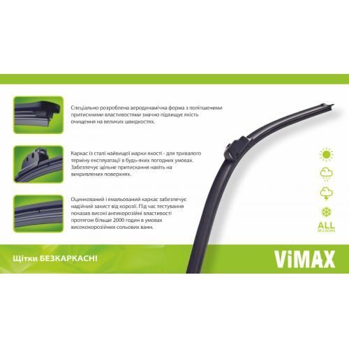 Щітка склоочищувача безкаркасна VIMAX 17" (430 мм) | Зображення 2