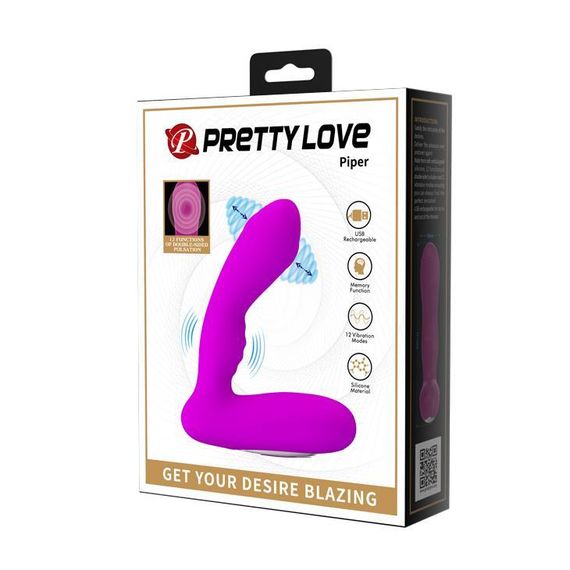 Массажер простаты PRETTY LOVE -Piper, 12 vibration functions 12 pulse wave settings sexstyle | Зображення 7