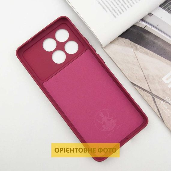 Чохол TPU GETMAN Liquid Silk Full Camera для Xiaomi Poco X6 / Note 13 Pro 5G Бордовий / Marsala | Зображення 2