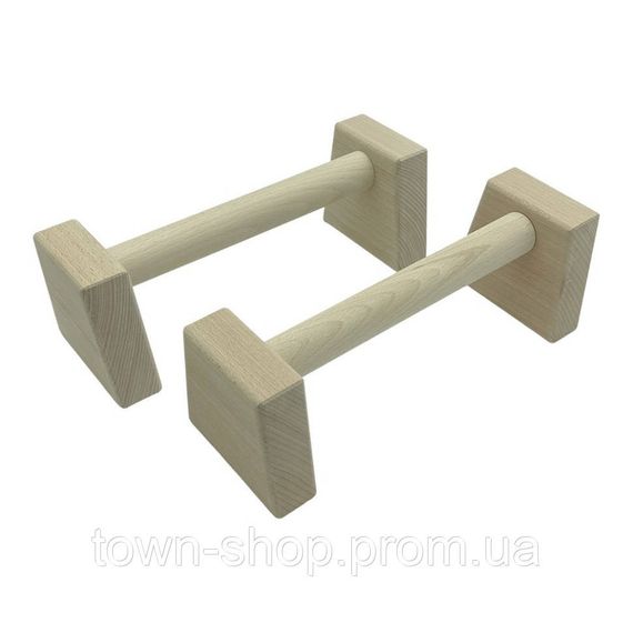 Паралетсы, упоры для отжимания деревянные Wood Gym Push Up NE-WD-40 из бука 40 см 2 шт | Зображення 1