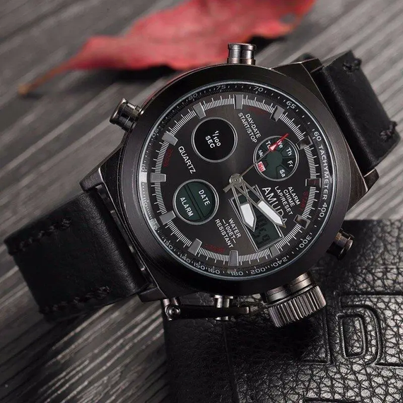 Наручний чоловічий годинник AMST Watch / Армійський чоловічий годинник з підсвічуванням вологостійкий | Зображення 2