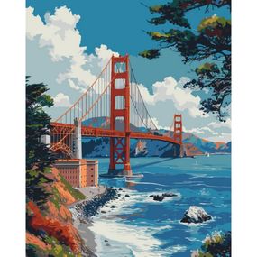 Картина по номерам "Мост Золотые Ворота" 11070-AC 40х50 см