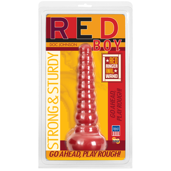 Анальная пробка-втулка Doc Johnson Red Boy - Red Ringer Anal Wand, макс. диаметр 4,5см | Зображення 1