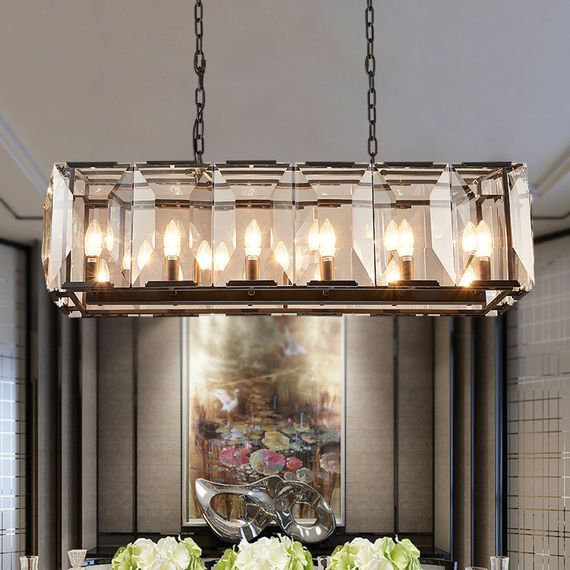 Люстра підвісна на 8 лампочок 26436 Хром 35-80х30х80 см. | Зображення 1