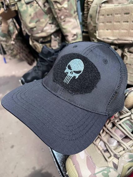 Бейсболка тактична «Punisher» Rip-Stop Black 5.0 | Зображення 1