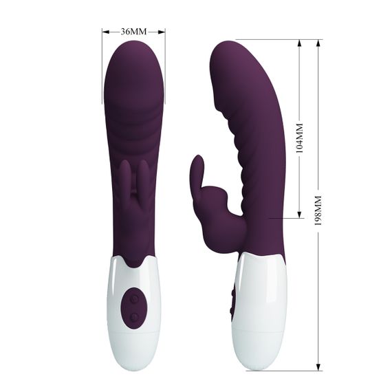 Вібратор - Pretty Love Naughty Bunny Vibrator Dark Purple Sex Aura | Зображення 7
