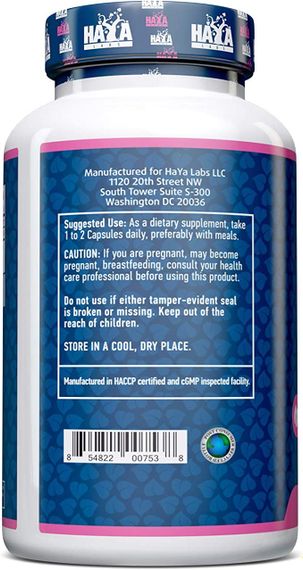 Біотин Haya Labs Biotin 500 mcg 60 caps | Зображення 1