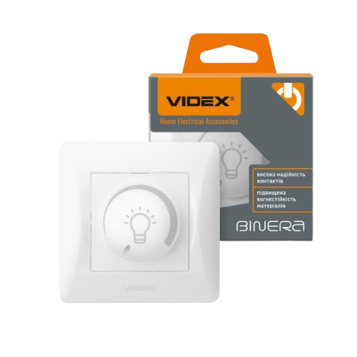 BINERA білий Вимикач диммерний 200W Videx | Зображення 5