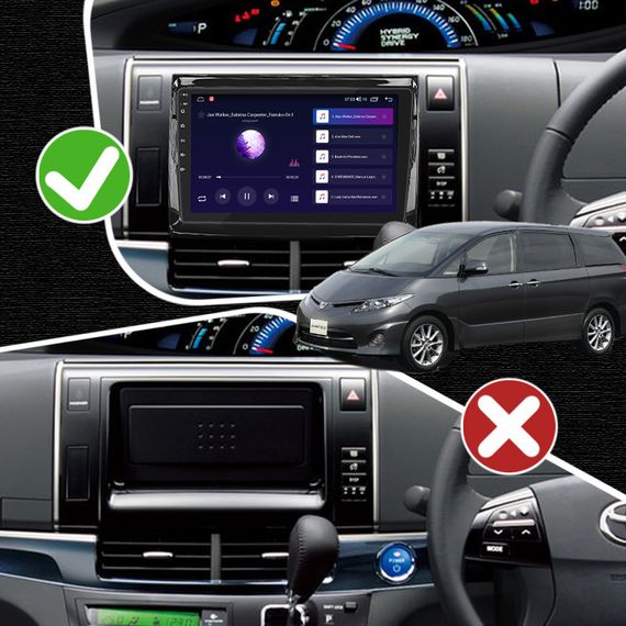 Штатная магнитола 9" Lesko для Toyota Estima III Рестайлинг 2 2012-2016 4/64Gb CarPlay 4G Wi-Fi GPS Prime | Зображення 2