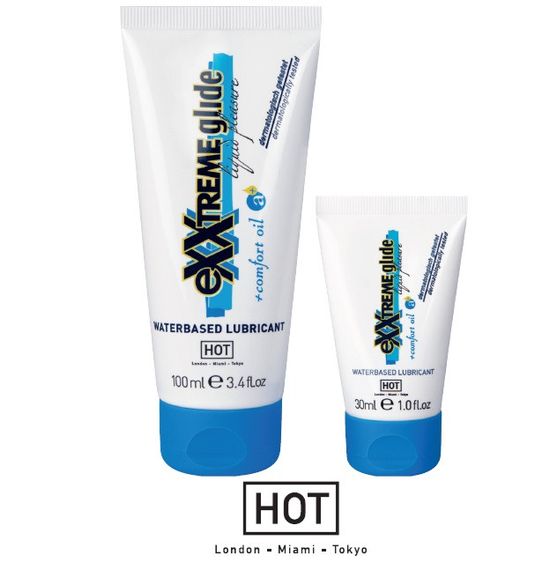 Анальный лубрикант на водной основе Hot eXXtreme Glide, 30 мл Sex Aura | Зображення 1