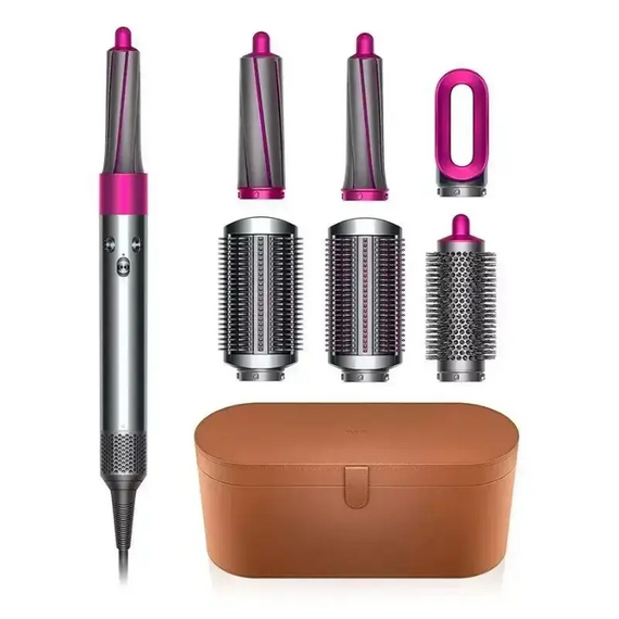 Фен для волосся 5 в 1 + шкіряний кейс DYSON, Мультистайлер для укладання з насадками   знижка | Зображення 6