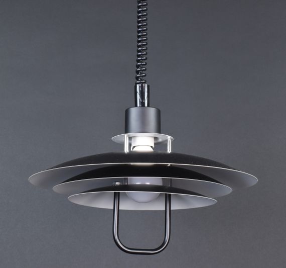 Люстра підвісна на 1 лампочку 27105 Чорний 60-170х38х38 см. | Зображення 3