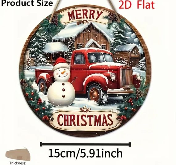 Дерев'яна табличка-постер Merry Christmas | Зображення 2