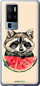 Чохол на Vivo X50 Pro Plus Єнотик з кавуном "4605u-2056-2448"