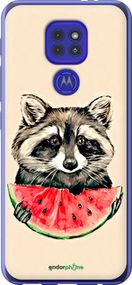 Чохол на Motorola G9 Play Єнотик з кавуном "4605u-2105-2448"