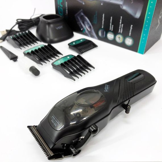 Машинка для стрижки волосся VGR V-269 (професійна) з дисплеєм та 4 насадками, окантувальна машинка | Зображення 7