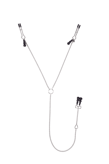Зажимы Art of Sex Nipple and clit clamps Black Pearl Черные One Size