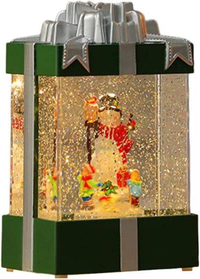 Декоративный светильник с эффектом снегопада, подсветкой и музыкой, Снеговик 803 | Зображення 2