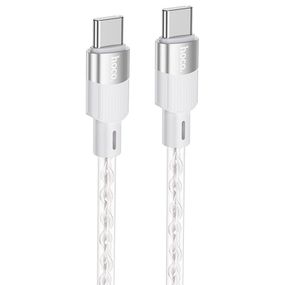 Дата кабель Hoco X99 Crystal Junction Type-C to Type-C 60W (1m) Gray