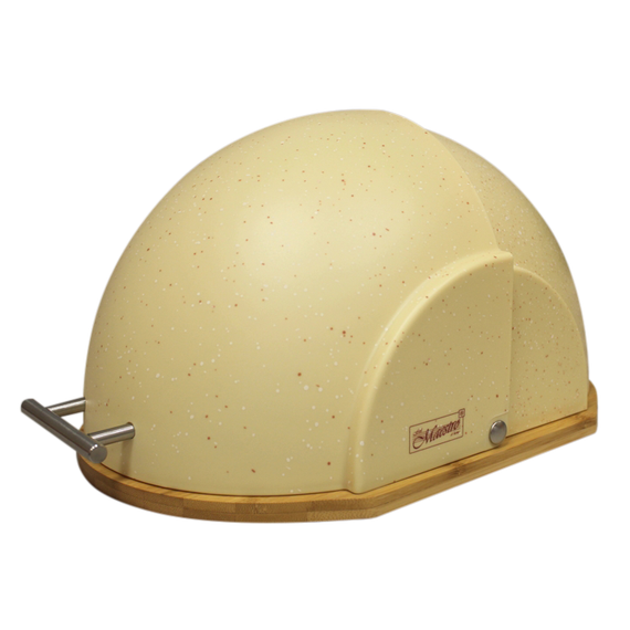 Хлебница деревянная Maestro MR-1678G-BEIGE бежевая с пластиковой крышкой | Зображення 8